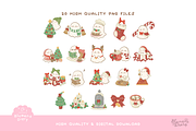 Merry Ghostmas Christmas Clipart, a Seasonal Illustration by Blumensdiary (Thumbnail 2 of 6)