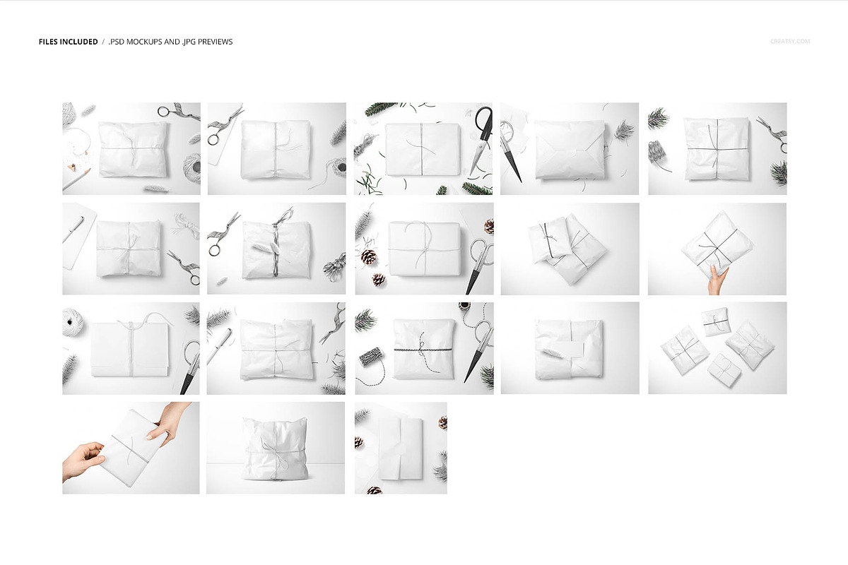 Gifts Wrapping Tissue Paper Mockup, a Packaging Mockup by creatsy5 (Photo 2 of 24)