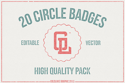 20 Circle Badges