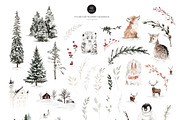 Watercolor Clipart - Winter Land, an Animal Illustration by Beigetime (Thumbnail 11 of 12)