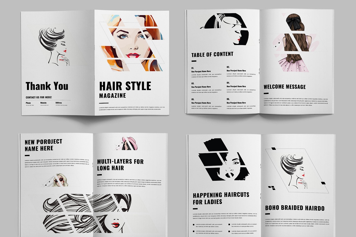 Hair Style Fashion Magazine, a Magazine Template by ContestDesign (Photo 2 of 3)
