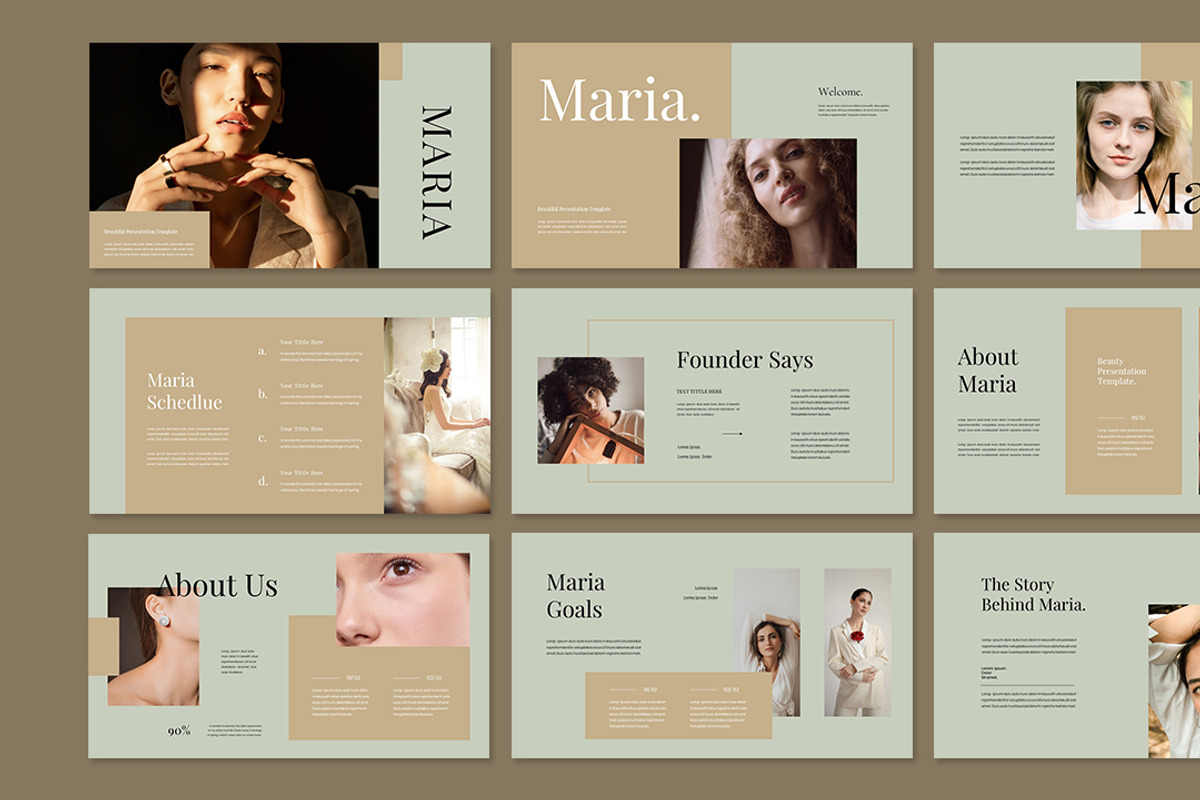 Maria Presentation Template, a Presentation Template by Analogous Temp (Photo 2 of 5)