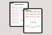 Digital 2025 Meal Planner Canva, a Stationery Template by Designmela01 (Thumbnail 5 of 9)