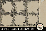 Grunge Flourish Overlays, a Texture Graphic by Clikchic Designs (Thumbnail 1 of 5)