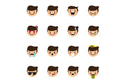 Little Cartoons. Boy&Girl Emoticons, a Person Illustration by Trapezoid (Thumbnail 2 of 3)