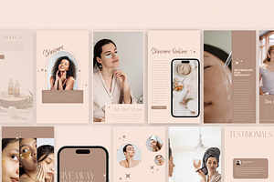 Instagram Skincare Templates Canva