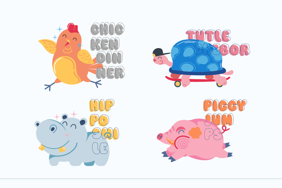 Monkey Jumps – Playful Bubble font, a Font by Bayuktx (Photo 7 of 8)