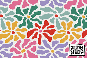 Colorful Abstract Flower Pattern