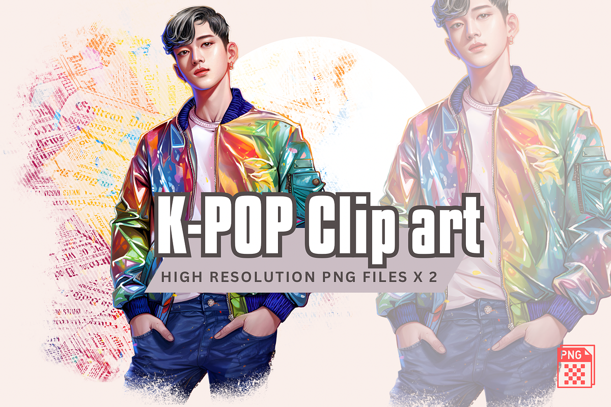 Color K-Pop Asian Male Clip Art PNG, a Person Illustration by Claymore Sublimation (Photo 1 of 6)
