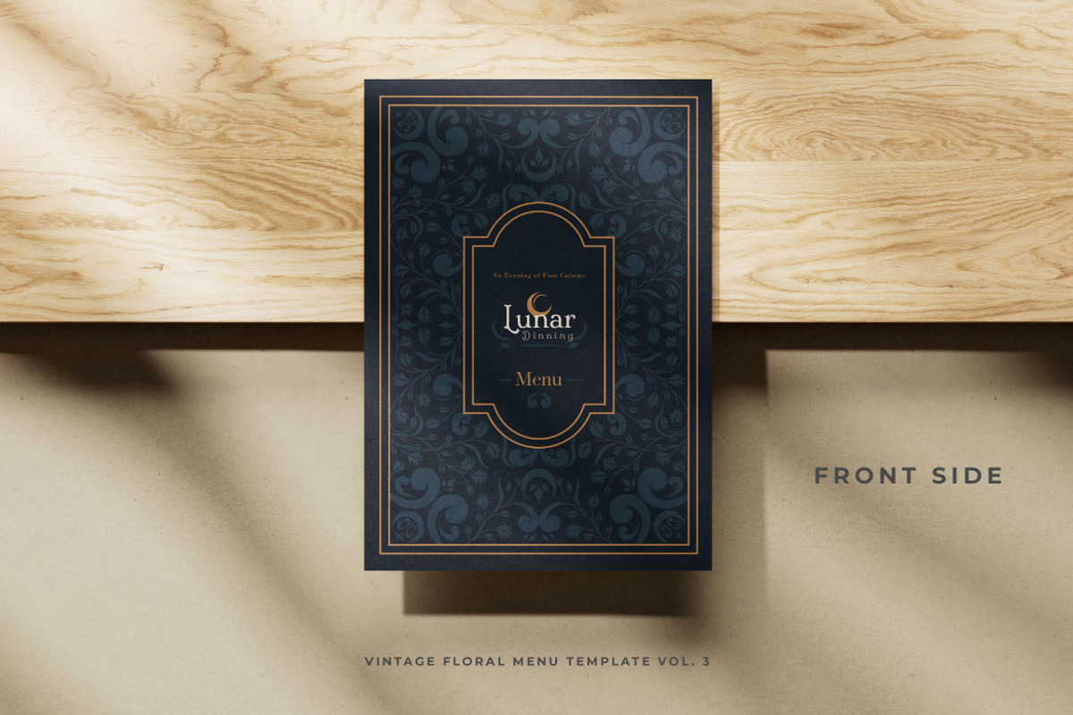 Vintage Floral Menu Vol.3, a Brochure Template by Bewalrus Studio (Photo 2 of 6)