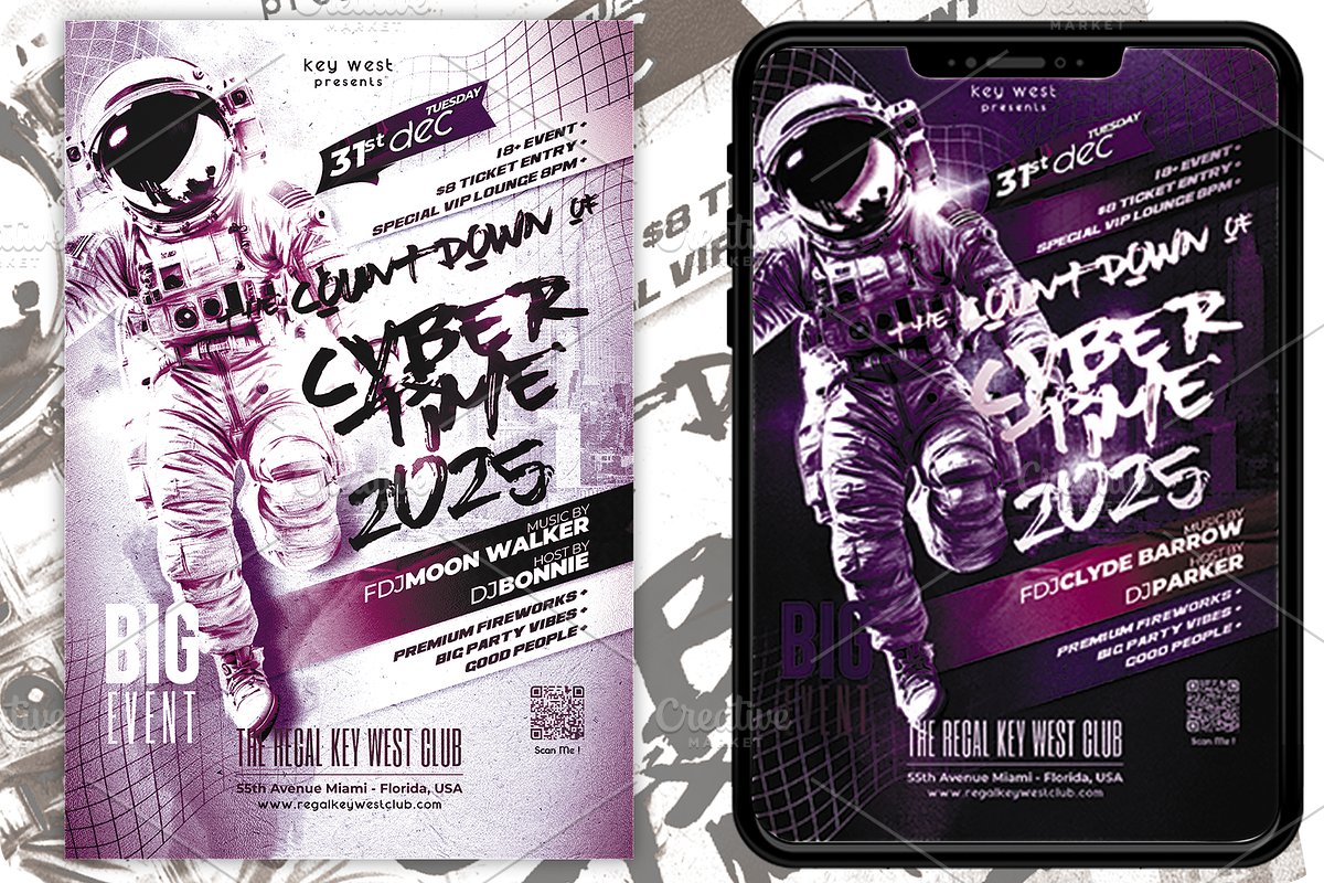New Year Eve Flyer, a Flyer Template by regalDRAW