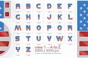 USA Flag - 3D Lettering, a Graphic by MIIM (Thumbnail 6 of 7)