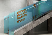 Staircase Glass Wall Sign Mockup, an Advertising Mockup by herutage (Thumbnail 4 of 4)