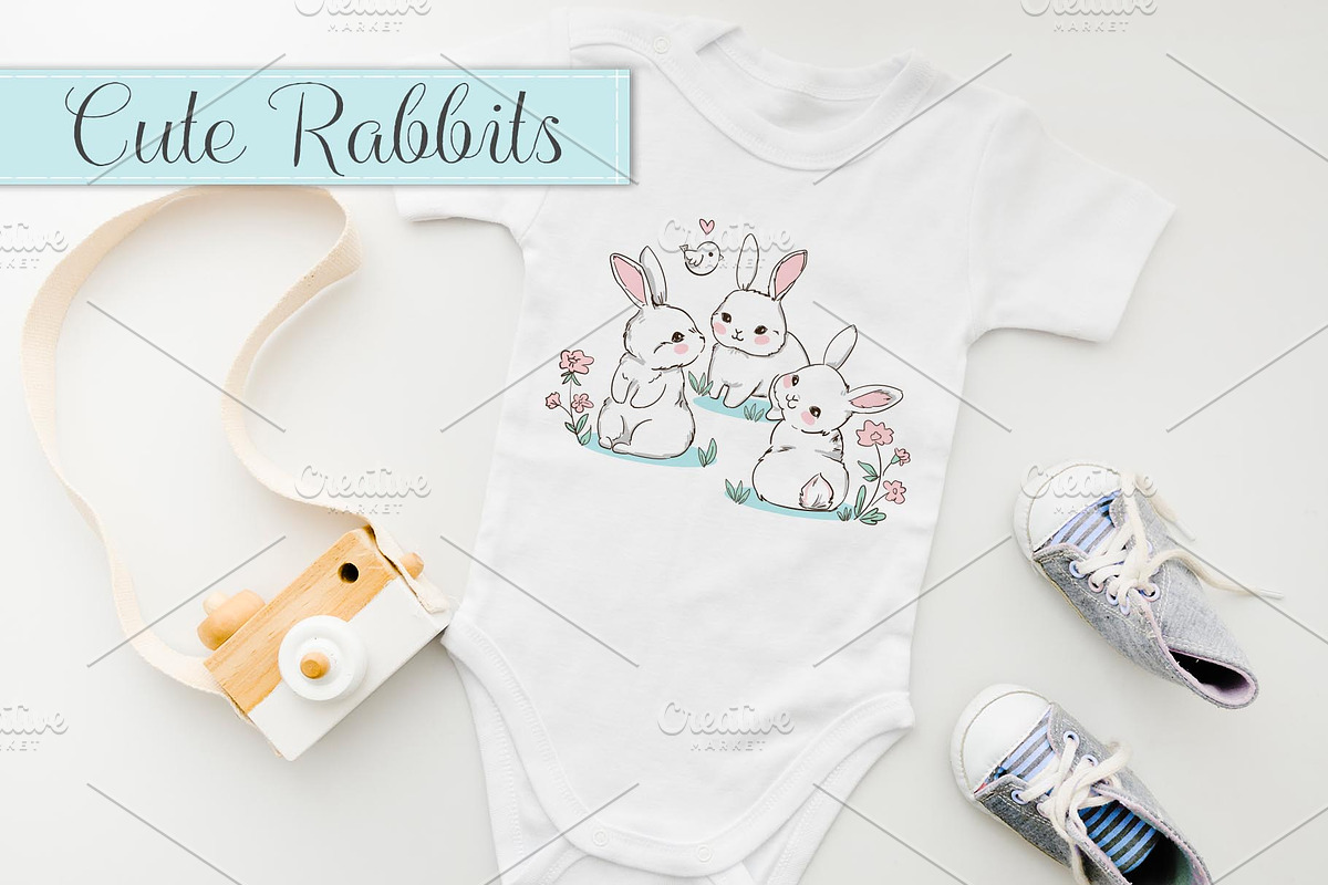 Seamless pattern Rabbit, a Pattern Graphic by Sweet_print (Photo 1 of 3)