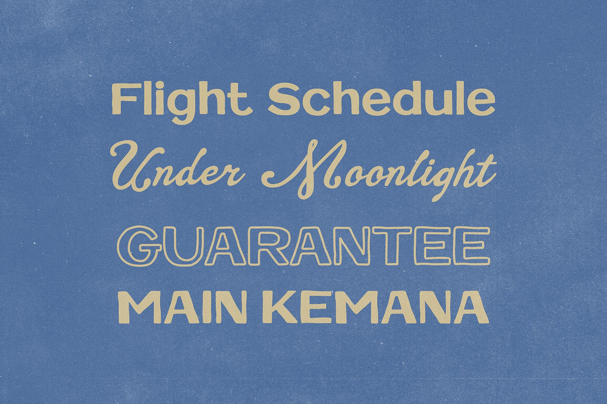 Sunset Palm; Vintage Fonts, a Handwritten Font by Eko Bimantara (Photo 6 of 19)