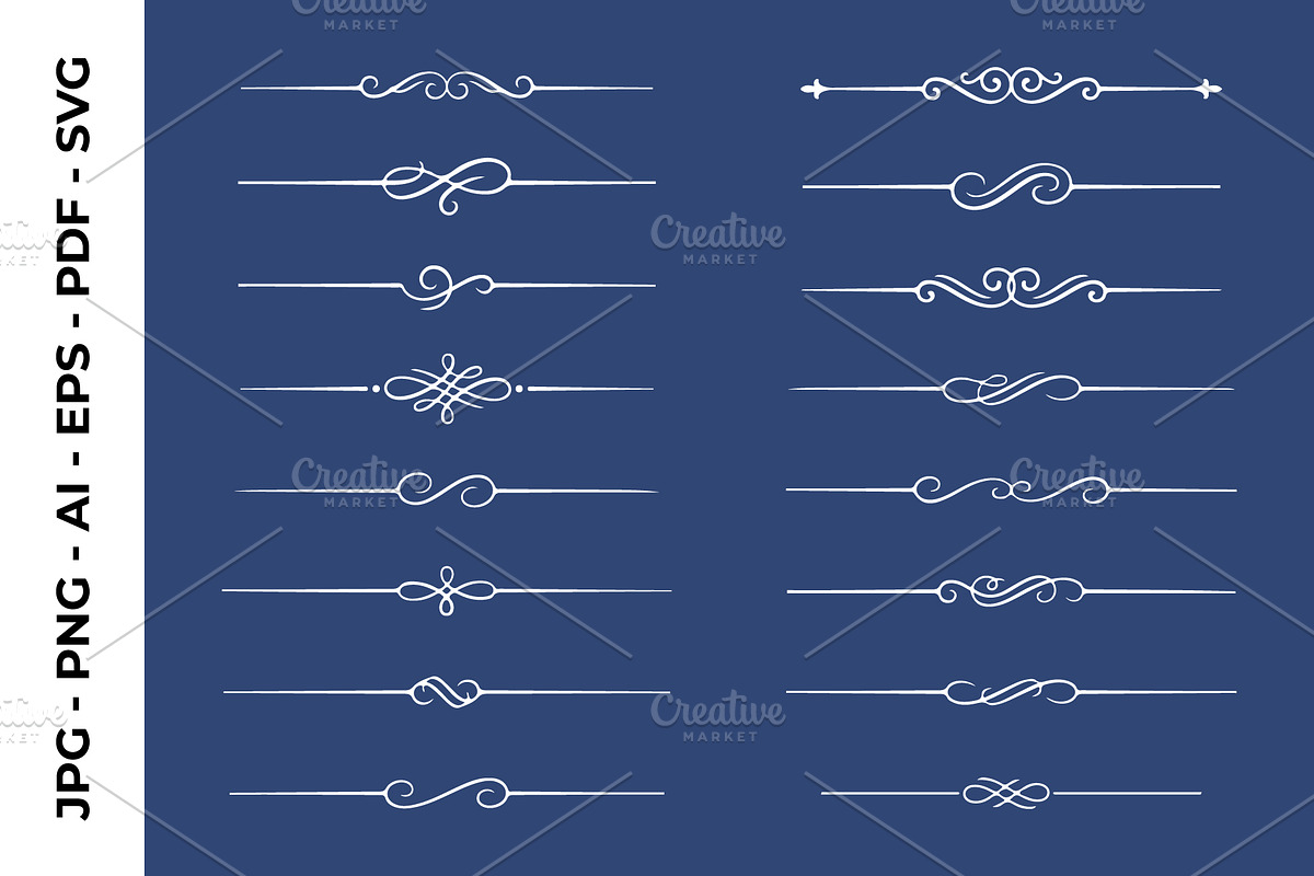 Dividers and Text Separators Set, a Decorative Illustration by nandinigraphics (Photo 1 of 3)