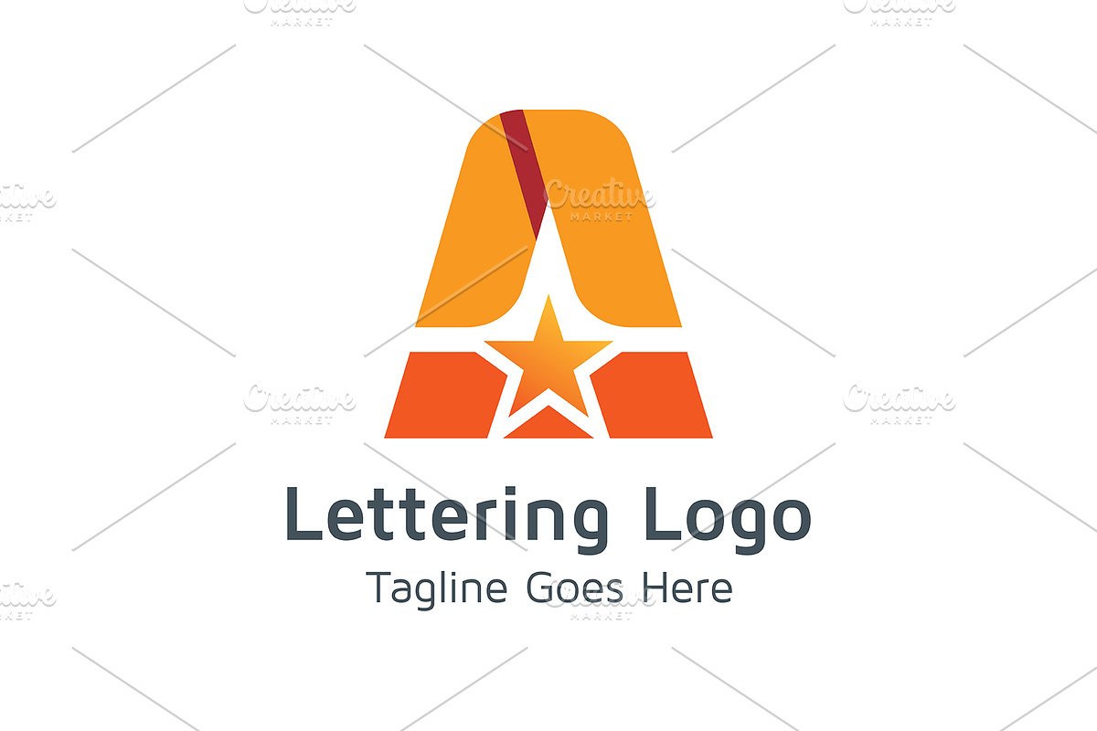 20 Logo Lettering A Template Bundle, a Branding & Logo Template by Acongraphic (Photo 2 of 21)