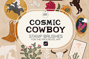 Cosmic Cowboy Stamp Brushes, a Brush Add-On by Mabel & Bea (Thumbnail 1 of 6)