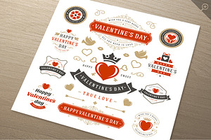 Valentine's Day Logo Badges & Labels