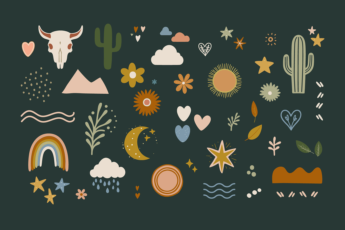 Minimal Boho Vector Graphics, an Object Graphic by GraphicsByKassy (Photo 2 of 9)