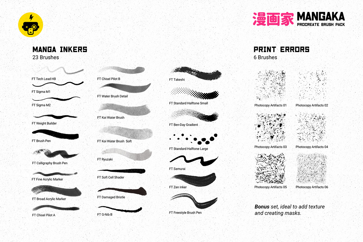 Mangaka Procreate Illustration Kit, a Brush Add-On by Frankentoon Store (Photo 3 of 9)