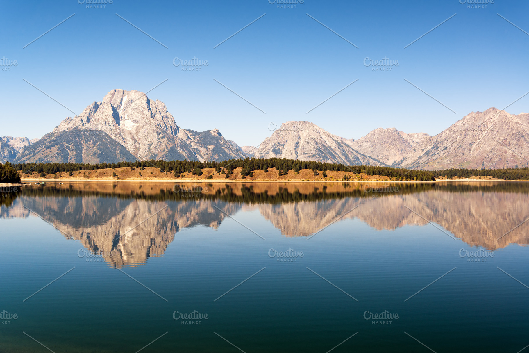 Beautiful Teton Range Reflection, a Nature Photo by JK Travel Photos