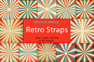 Retro Straps Pattern, a Pattern Graphic by Printable Treasure