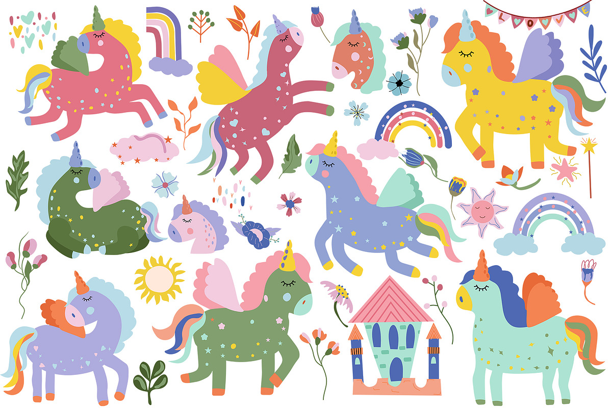 Magical Unicorns, big collections, an Animal Illustration by Usis (Photo 3 of 22)