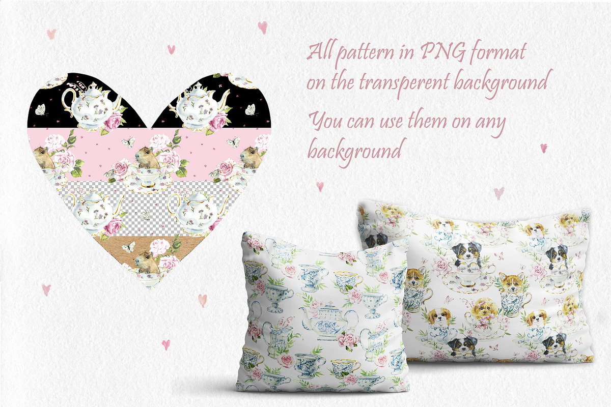 Cute Fluffy Tea Time, an Animal Illustration by Budogoshch (Photo 12 of 15)