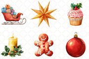 Festive Christmas Clipart, an Illustration by Black Bird Studio (Thumbnail 5 of 6)