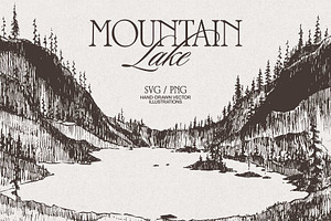 Pine Forest Mountain Lake