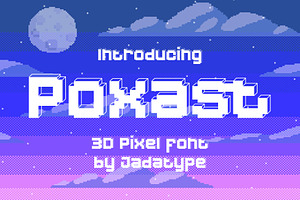 Poxast Font 3D Pixel