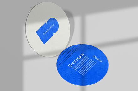 Round Folded Brochure Mockup, an Advertising Mockup by Hubzway