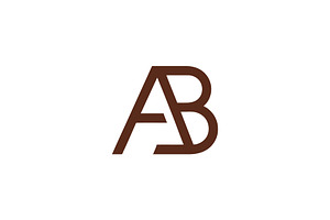 AB Line Art Logo Design. BA, a Branding & Logo Template by Vectorium Studio