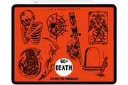 Death - Tattoo Flash Stamp Set, a Brush Add-On by LA Studio Sthlm (Thumbnail 1 of 3)