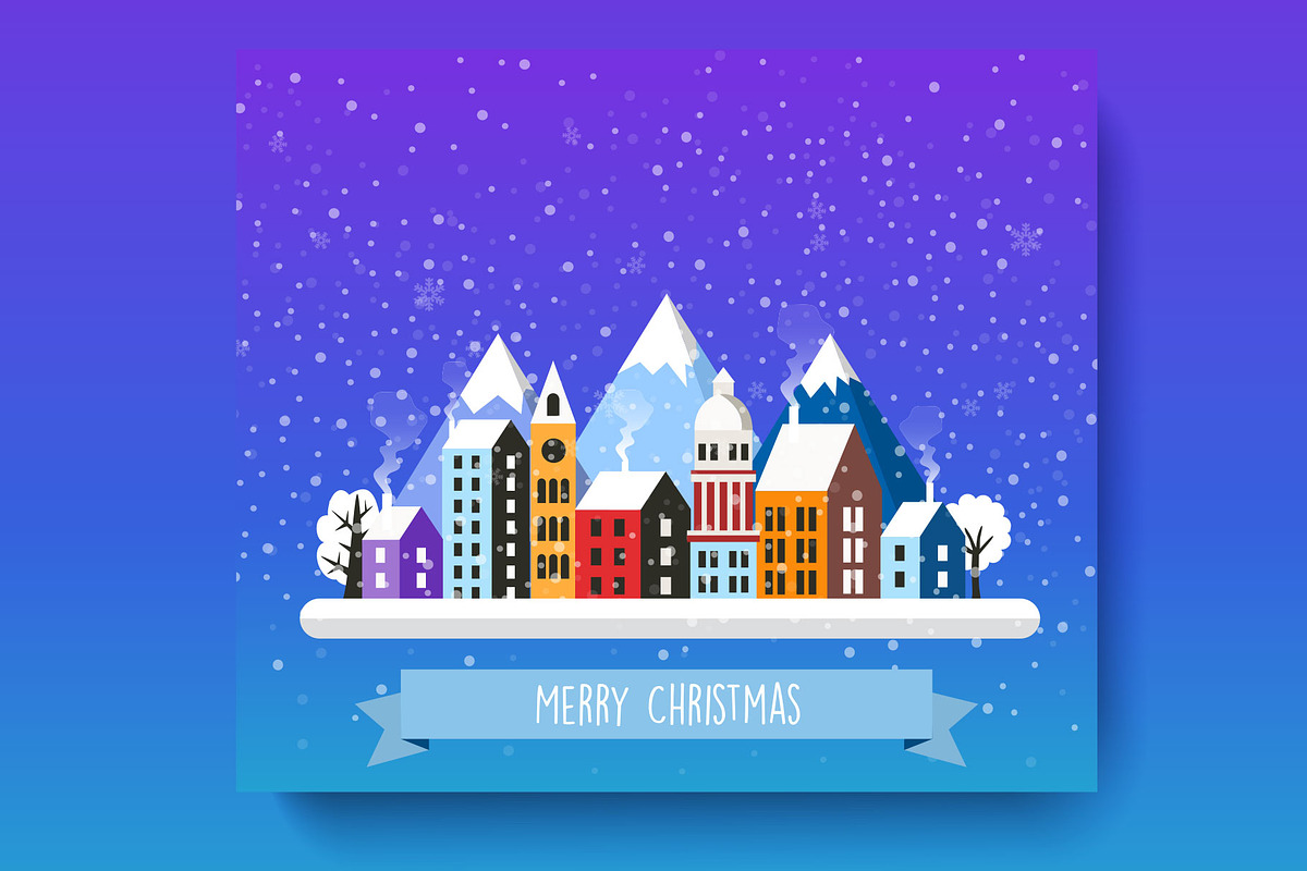 City landscape Christmas, a Decorative Illustration by AlexZeL (Photo 5 of 8)