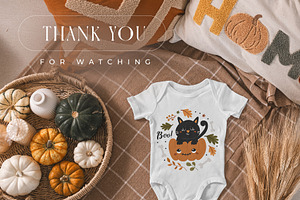 Baby Clothing Autumn Mockup Bundle