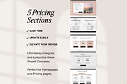 5 Showit Pricing Add-On Canvases, a Websites & App Template by Amanda Pena Design (Thumbnail 2 of 8)