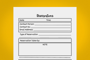 Reservation Book Kdp Template