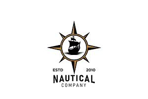 Nautical Ship Logo Design, a Branding & Logo Template by AlvinStd