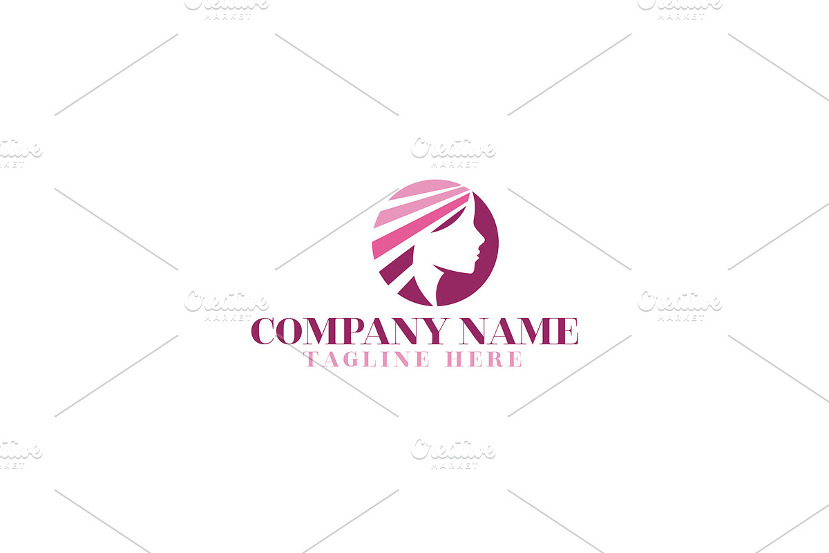 woman hair leaf salon gold gradient, a Design Template by ArmanHossen75