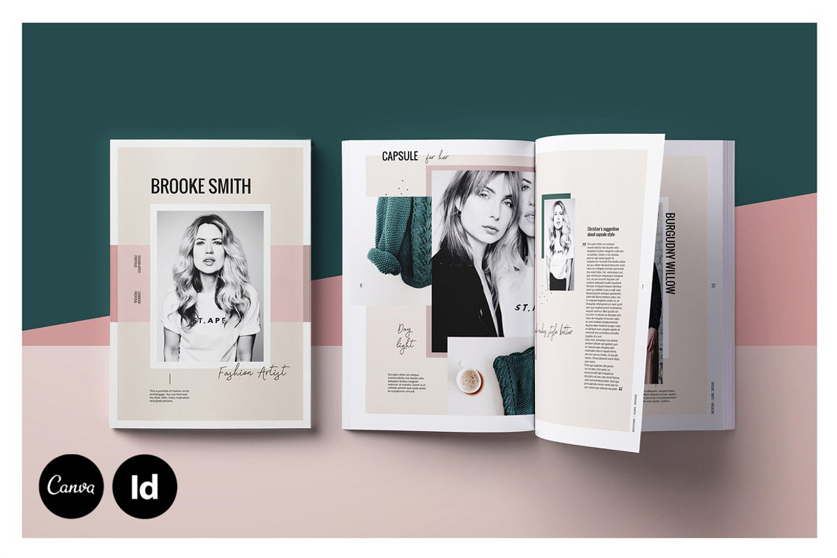 Magazine / CANVA, INDD / Brooke, a Magazine Template by Mirazz (Photo 17 of 17)