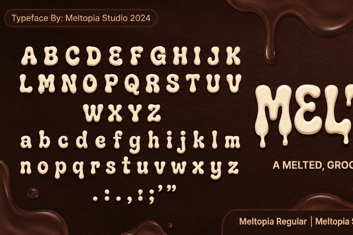 Meltopia Liquid Font for Branding, a Sans Serif Font by RAHMAT (Photo 4 of 4)