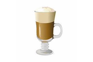 Cafe Latte Vector Illustration