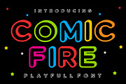 Comic Fire, a Sans Serif Font by Fourteen Letter (Thumbnail 1 of 8)