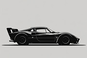 Sports Car Silhouette bundle, an Illustration by yasushie (Thumbnail 3 of 9)