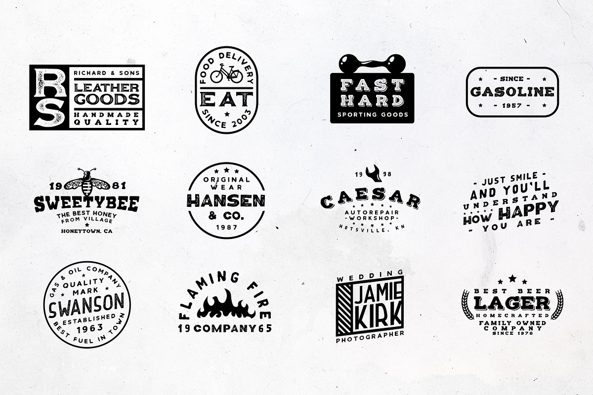Retrospective Bundle - Fonts & Logos preview 2