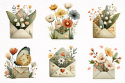 Whimsical Spring Envelope Clipart, an Illustration by DreamArtGraphic (Thumbnail 4 of 8)