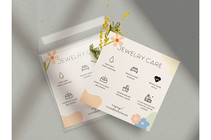 Jewelry Care Card For Canva Template