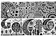 Vintage Birds Folk Art, a Decorative Illustration by devastd (Thumbnail 24 of 28)